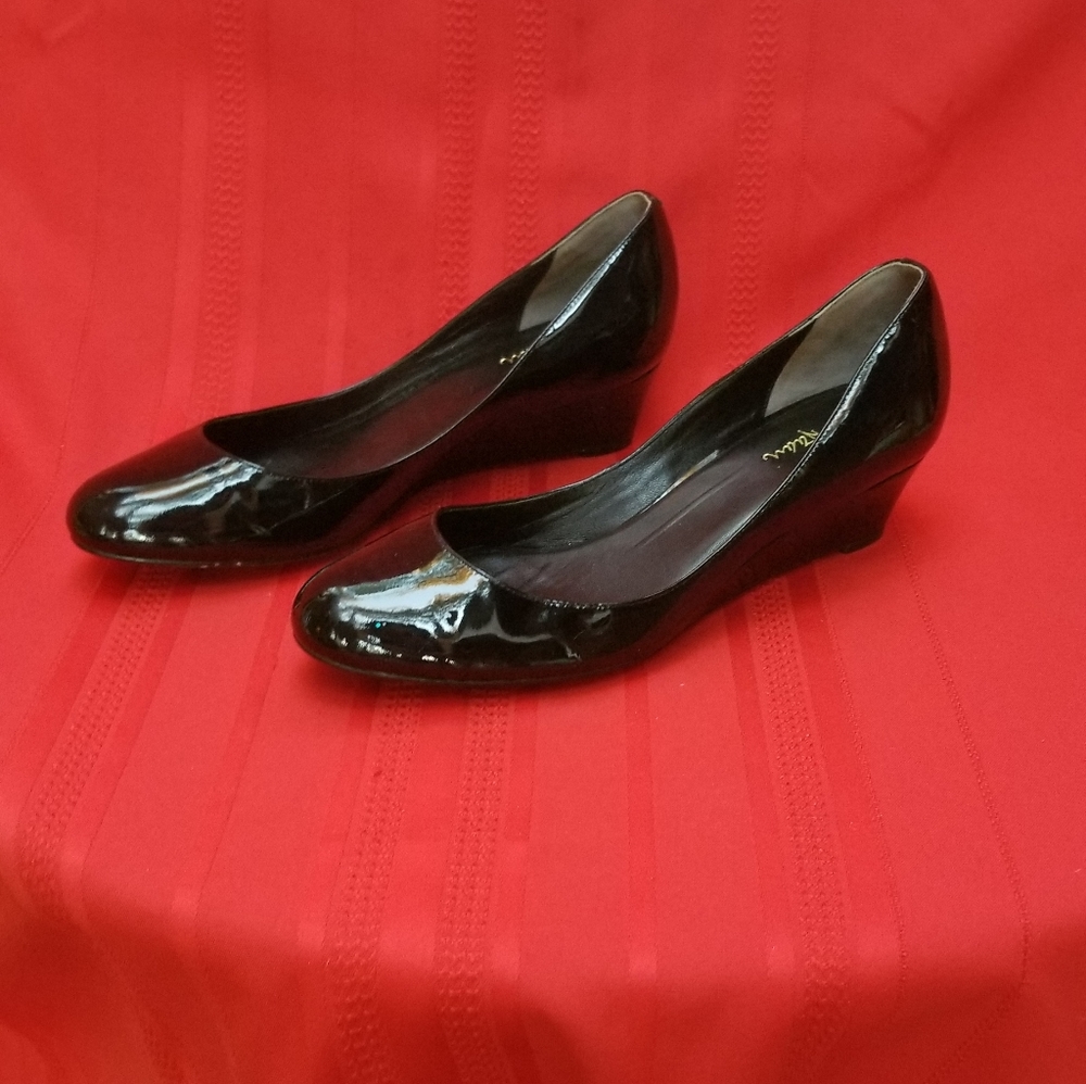 Cole Haan Patent Leather Wedge Heels/Size 8.5B